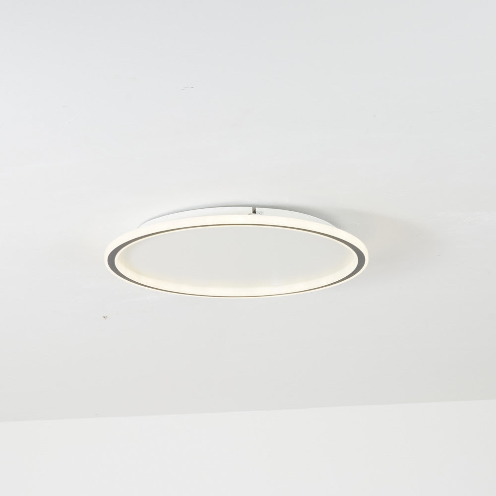 Flush Mount Ceiling Light Modern Round LED with Metal and Acrylic Shade for Indoors