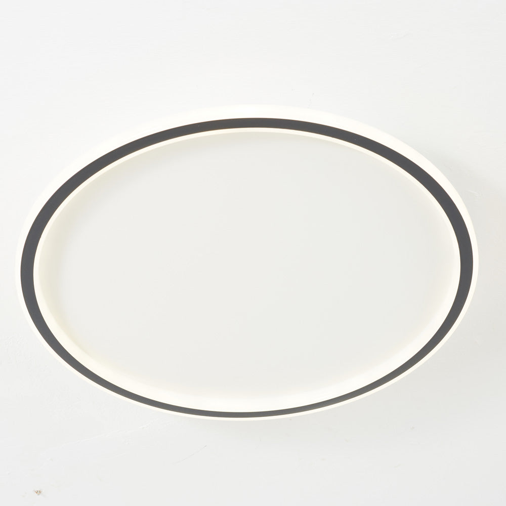 Flush Mount Ceiling Light Modern Round LED with Metal and Acrylic Shade for Indoors