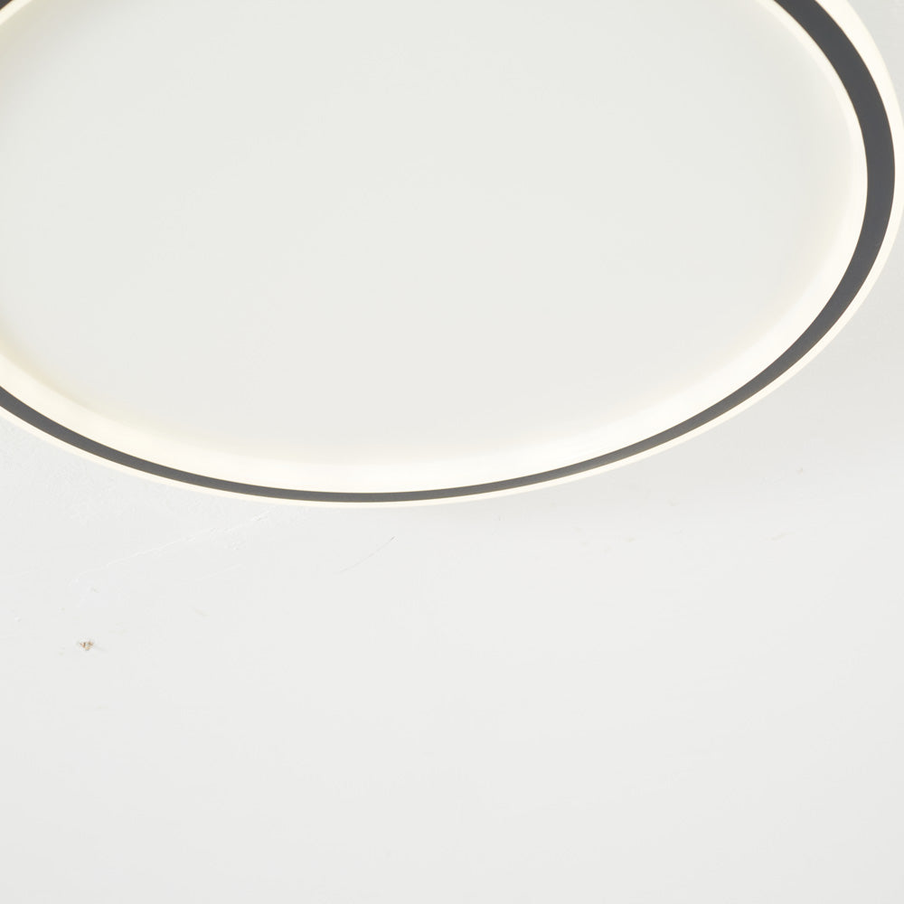 Flush Mount Ceiling Light Modern Round LED with Metal and Acrylic Shade for Indoors