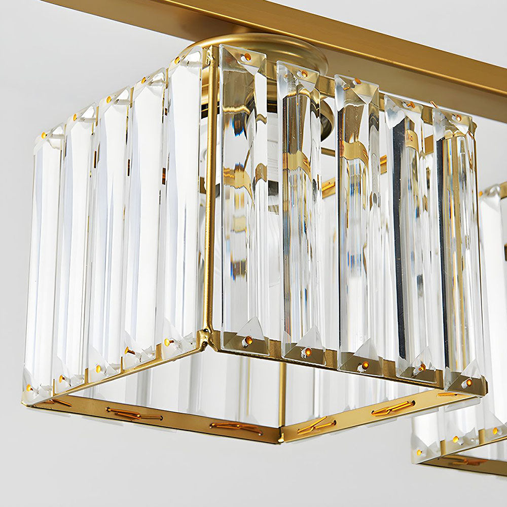 Pendant Light Multi Head Glass Island Light with Three or Four Lamps and E27 Base