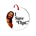 Christmas Decorations Engraved Metal Message Ornament in Silver Finish