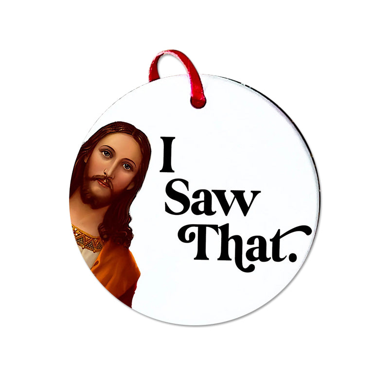 Christmas Decorations Engraved Metal Message Ornament in Silver Finish