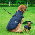 Waterproof Jacket for Dogs Insulated with Reflective Harness Function
