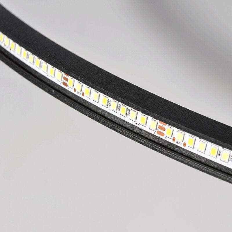 Flush Mount Ceiling Light Modern Round LED with Metal and Acrylic Shade for Indoors