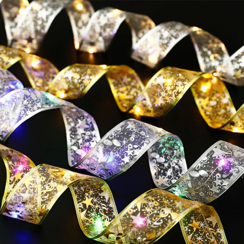 Christmas Lights Fairy Ribbon with 40 LEDs on Bendable Copper Wire