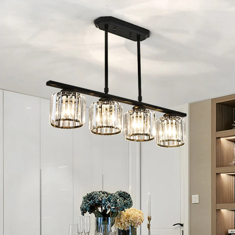 Pendant Light Multi Head Glass Island Light with Three or Four Lamps and E27 Base