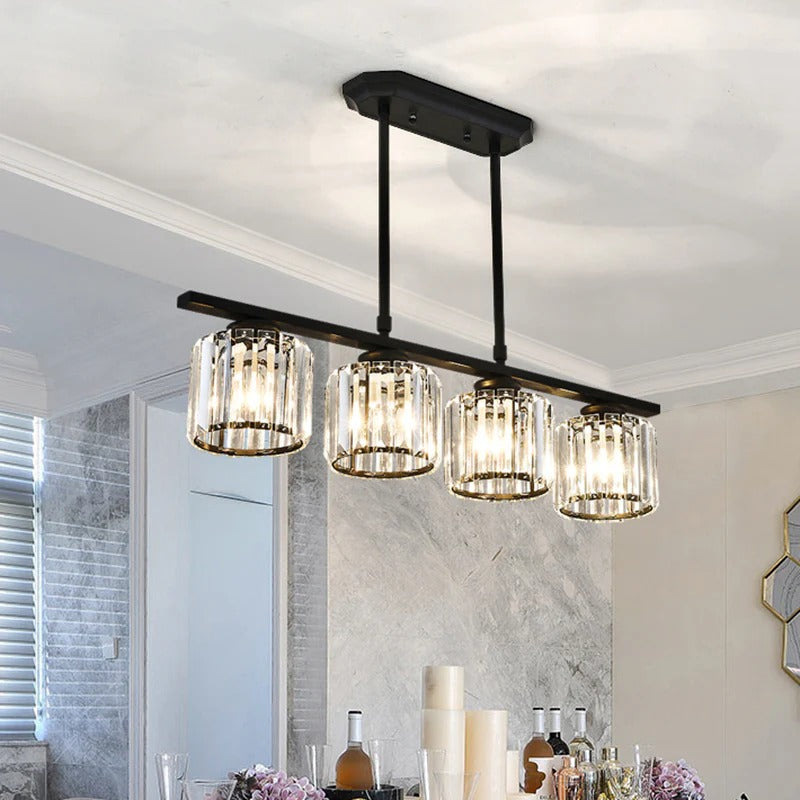 Pendant Light Multi Head Glass Island Light with Three or Four Lamps and E27 Base