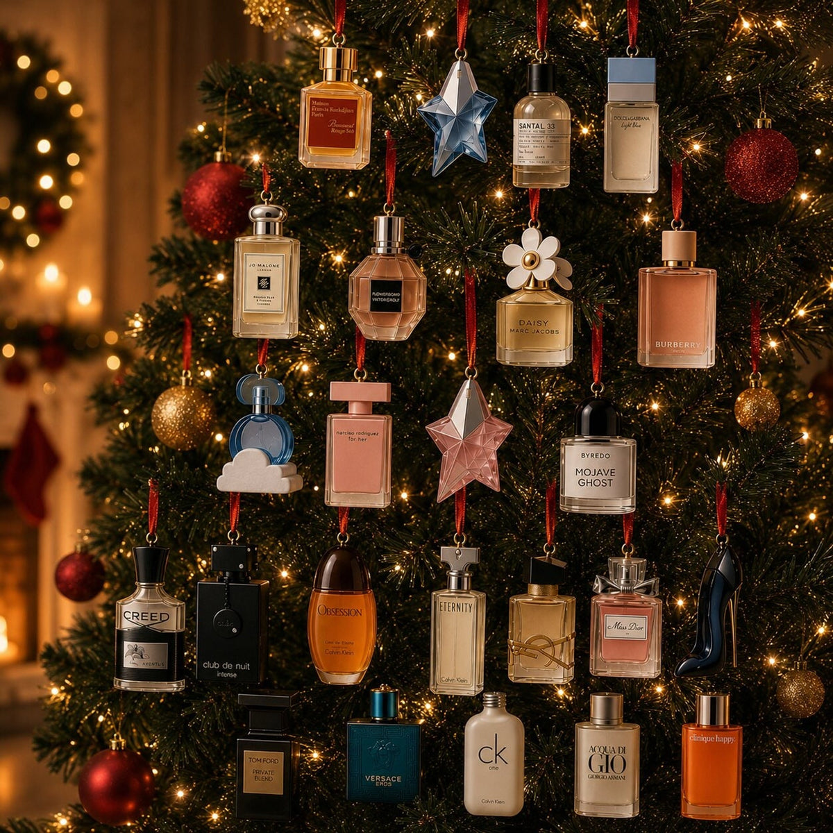 Advent Calendar Perfume Bottle Designs with 24 Decorative Doors for December