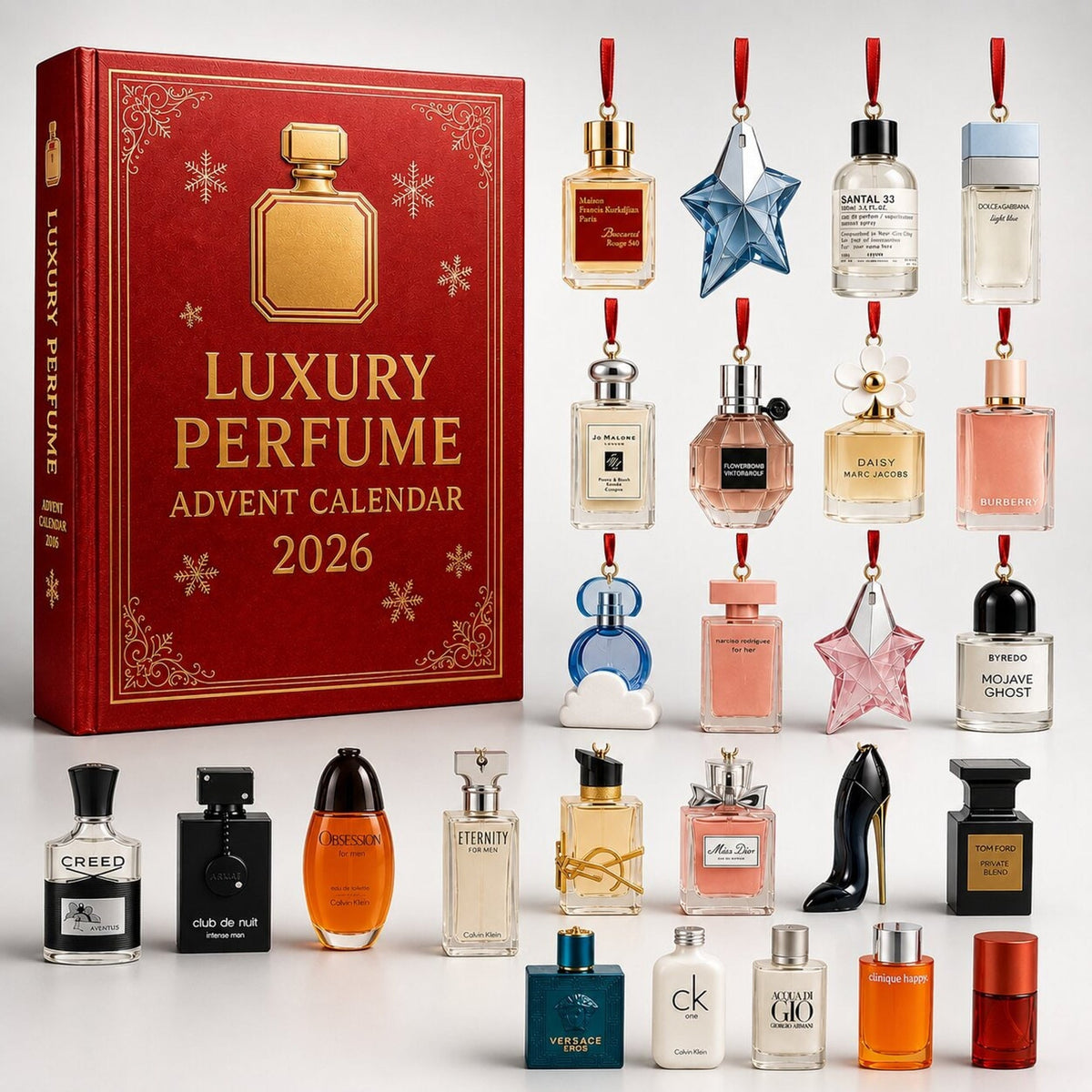 Advent Calendar Perfume Bottle Designs with 24 Decorative Doors for December
