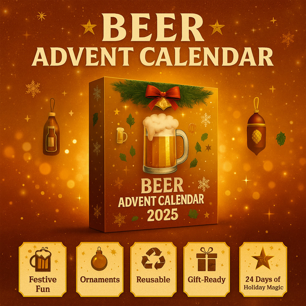Advent Calendar with 24 Miniature Bottle Ornaments in Resin for the Tree