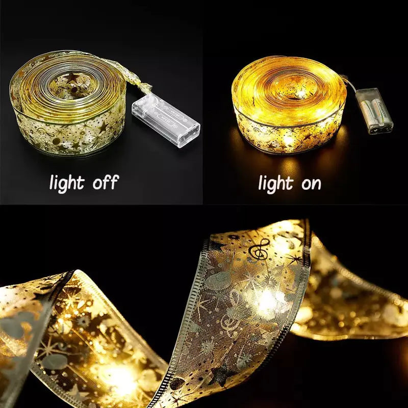 Christmas Lights Fairy Ribbon with 40 LEDs on Bendable Copper Wire