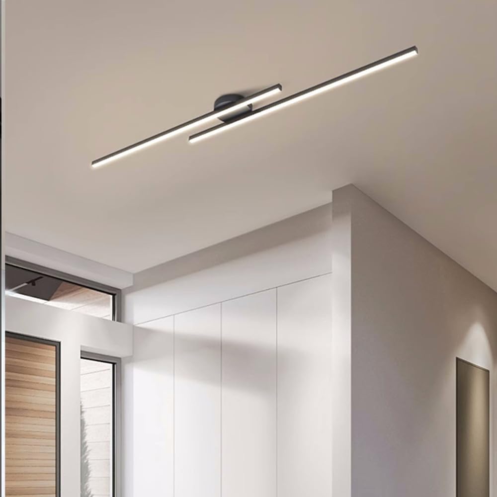 Flush Mount Ceiling Light Ultra Slim LED Linear Bedroom Ceiling Lights Only 4 cm Deep