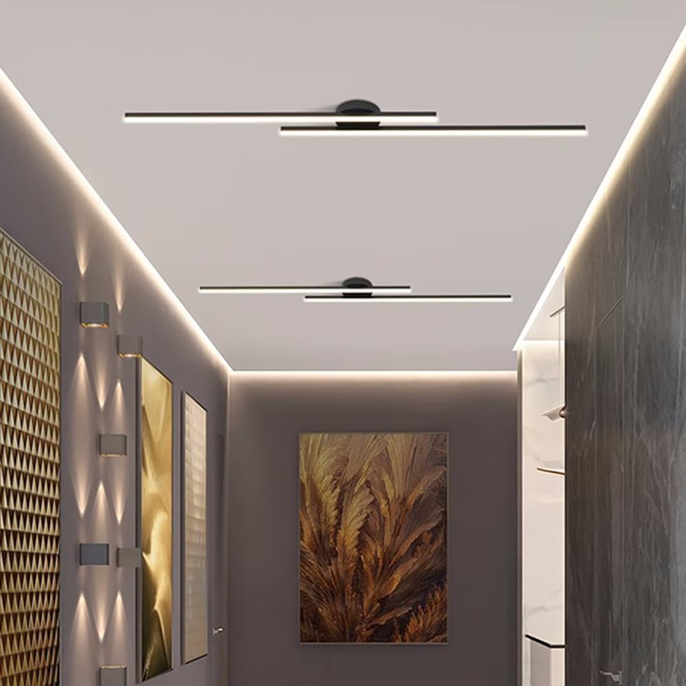 Flush Mount Ceiling Light Ultra Slim LED Linear Bedroom Ceiling Lights Only 4 cm Deep