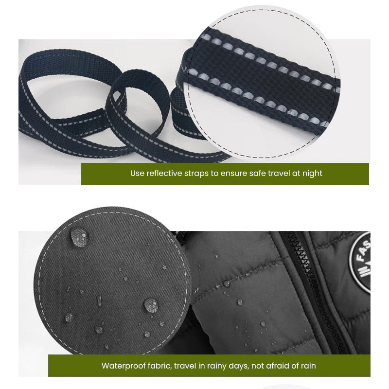 Waterproof Jacket for Dogs Insulated with Reflective Harness Function