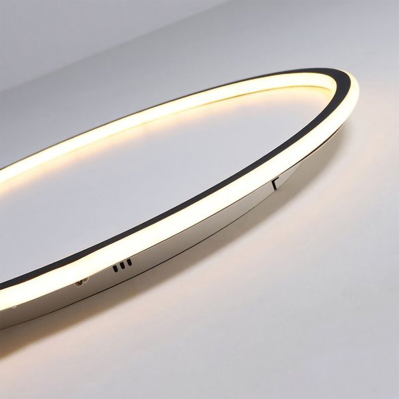 Flush Mount Ceiling Light Modern Round LED with Metal and Acrylic Shade for Indoors