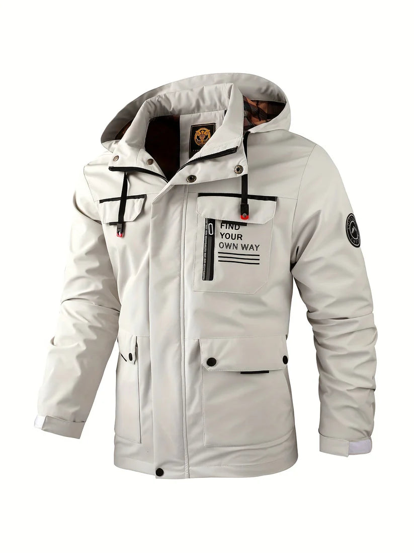Waterproof Jacket Winter for Men with Insulated Lining and Adjustable Hood