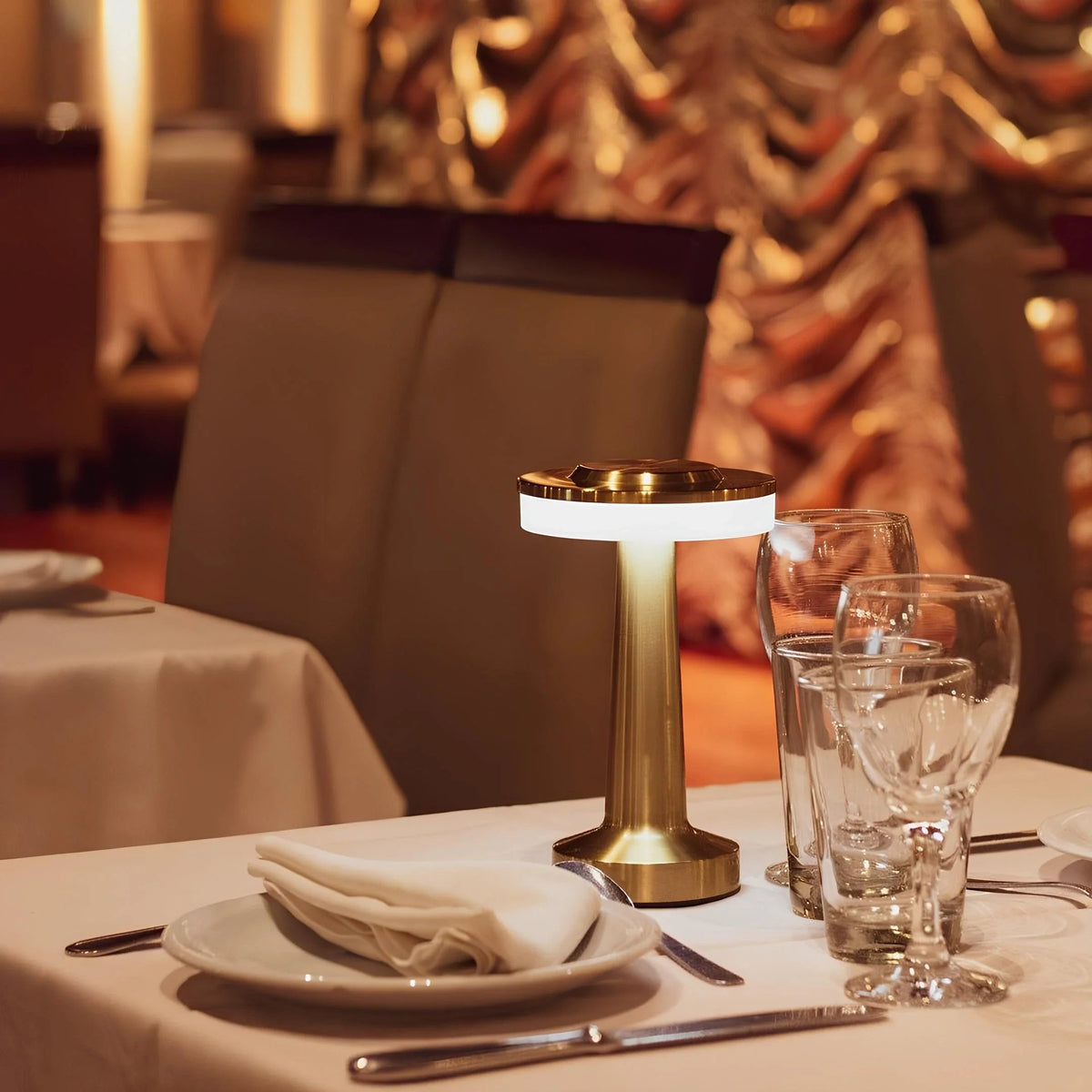 Portable Table Lamp Cordless Rechargeable Retro Table Lamp with Dimming and USB-C Charging