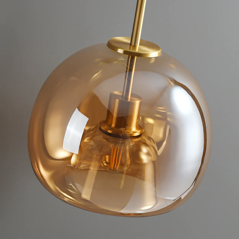 Flush Mount Ceiling Light Glass Shade Bedroom Ceiling Lights with E27 and E26 Fitting