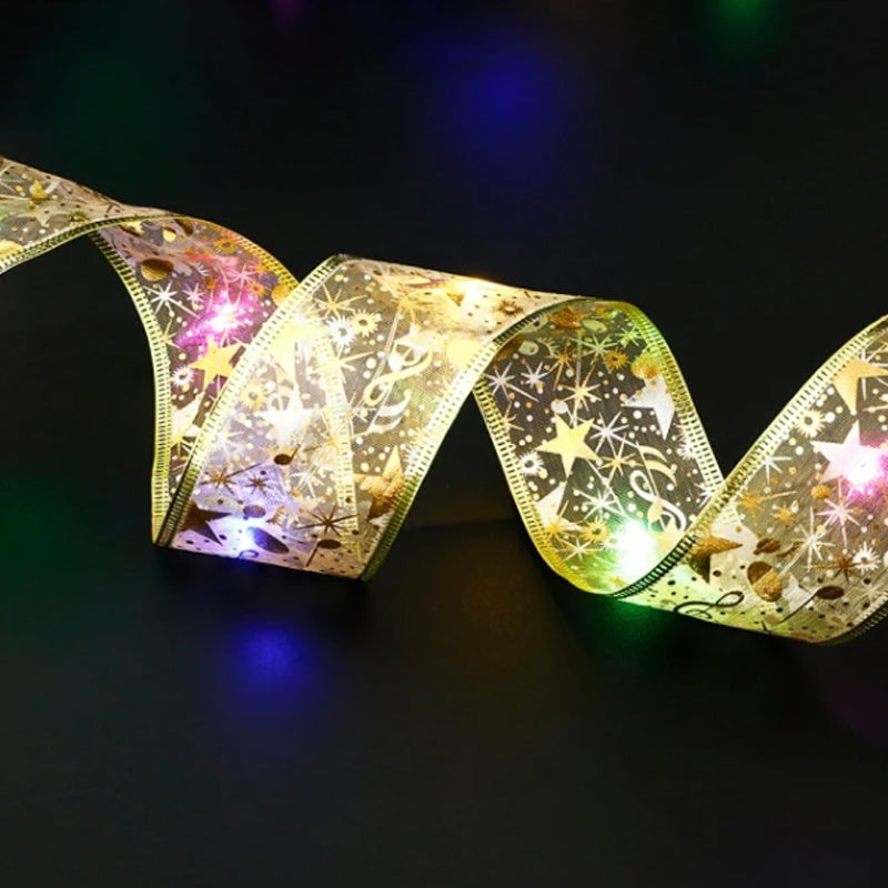 Christmas Lights Fairy Ribbon with 40 LEDs on Bendable Copper Wire