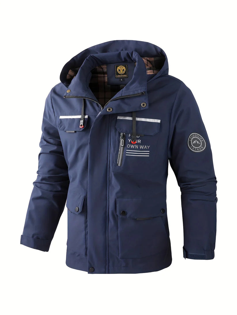 Waterproof Jacket Winter for Men with Insulated Lining and Adjustable Hood