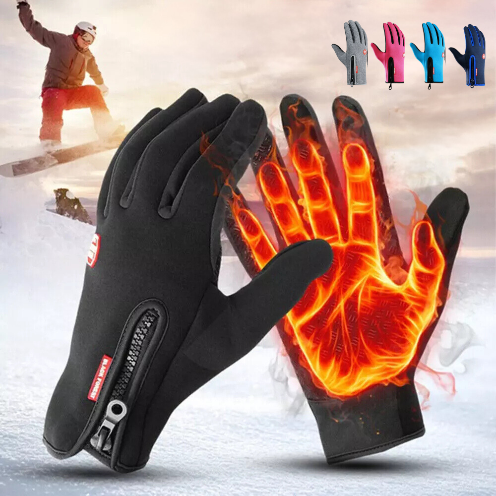 Heated Feeling Gloves Thermal Touchscreen with Anti Slip Palm for Cycling and Ski