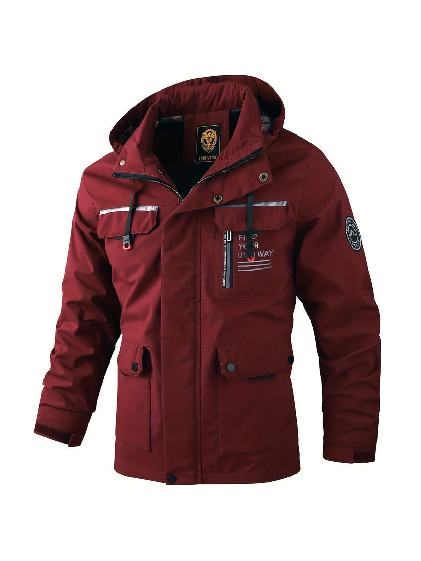 Waterproof Jacket Winter for Men with Insulated Lining and Adjustable Hood