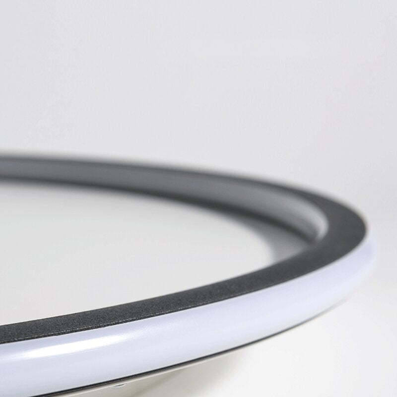 Flush Mount Ceiling Light Modern Round LED with Metal and Acrylic Shade for Indoors