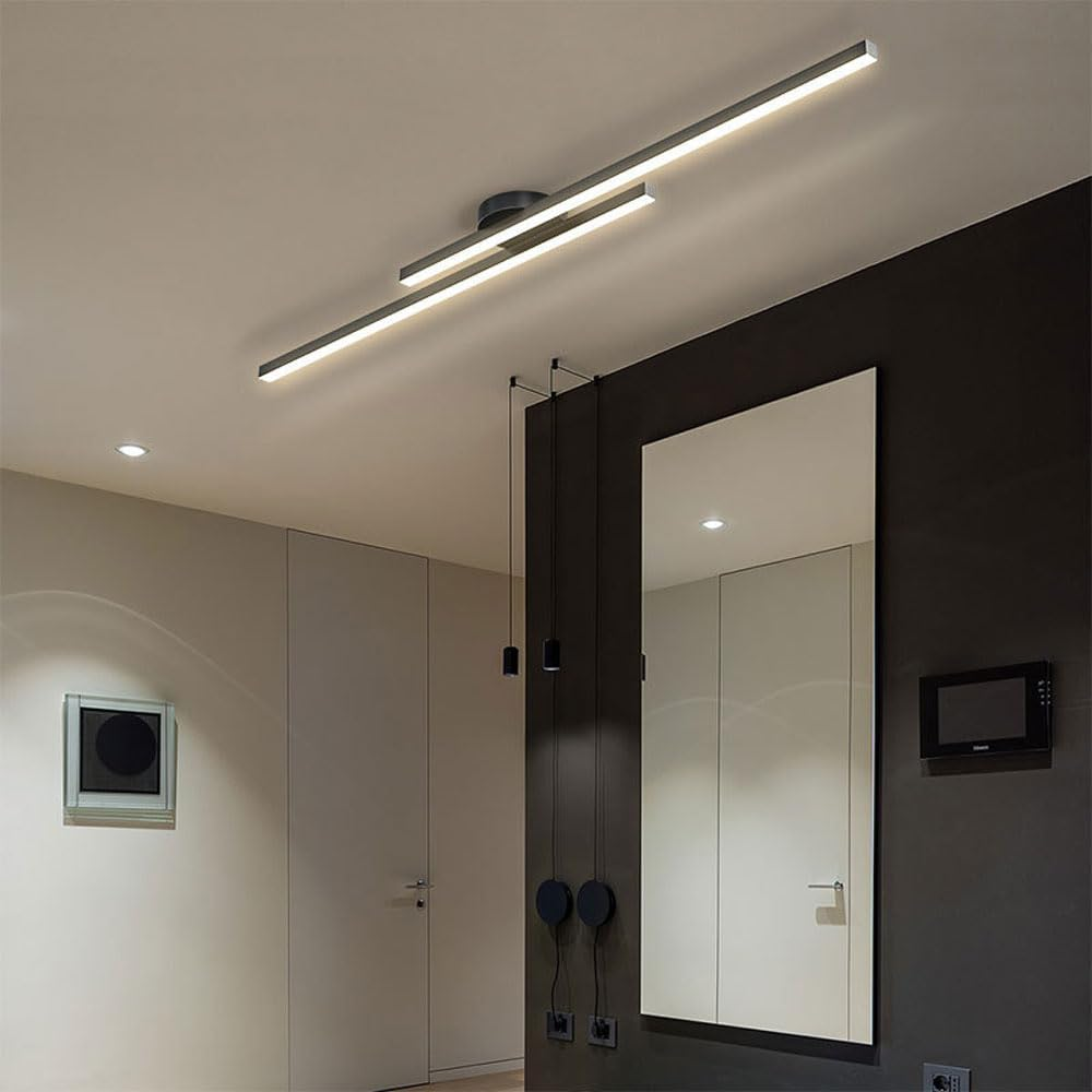 Flush Mount Ceiling Light Ultra Slim LED Linear Bedroom Ceiling Lights Only 4 cm Deep