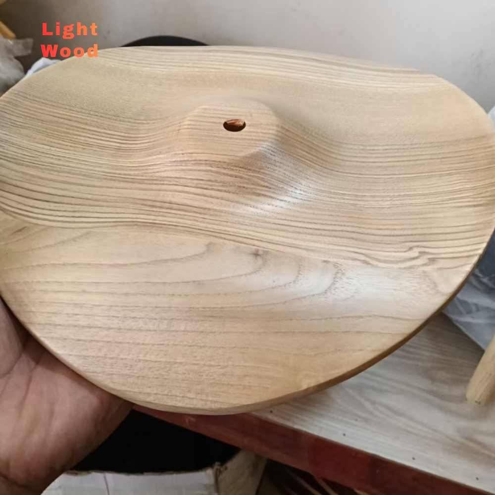 Multi Light Pendant Chandelier Wood Disc Pendant Light with Tricolor LED and Wall Switch