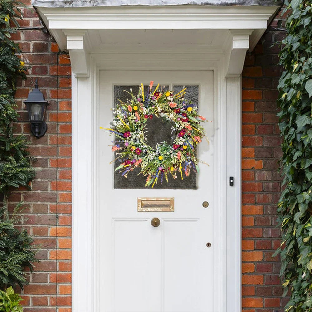 Outdoor Wreath Artificial on Grapevine Base for Doors in Any Season