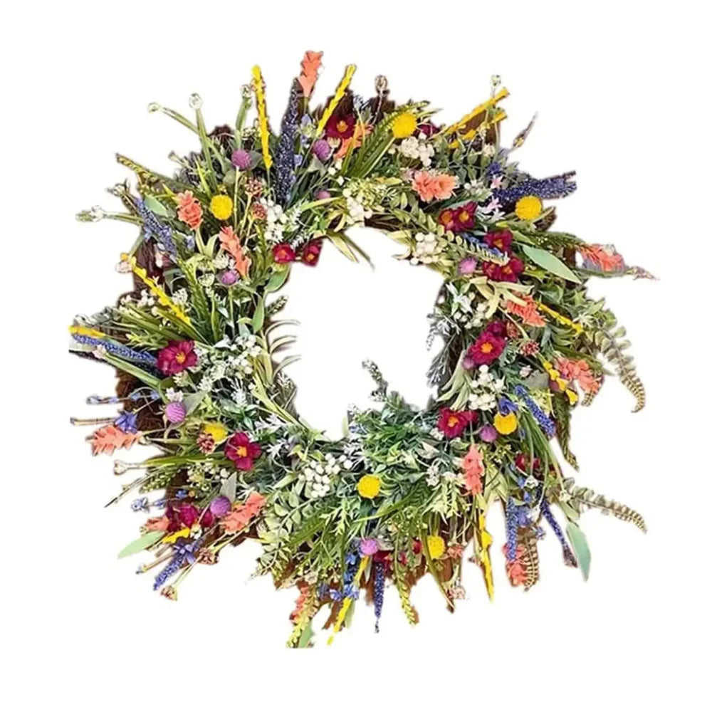 Outdoor Wreath Artificial on Grapevine Base for Doors in Any Season