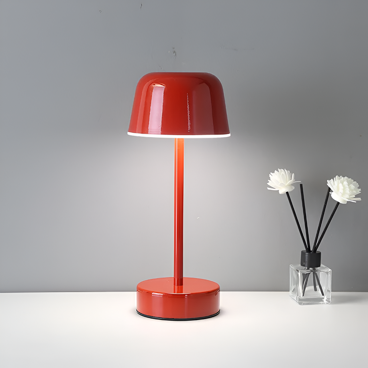 Cordless Table Lamp Retro LED Rechargeable Mood Lamp with 12 Hours Run Time