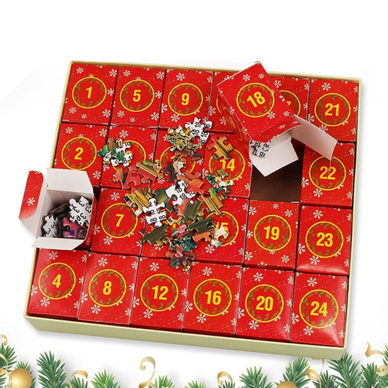 Advent Calendar Jigsaw Puzzle 1008 Pieces Building a Santa Workshop Scene