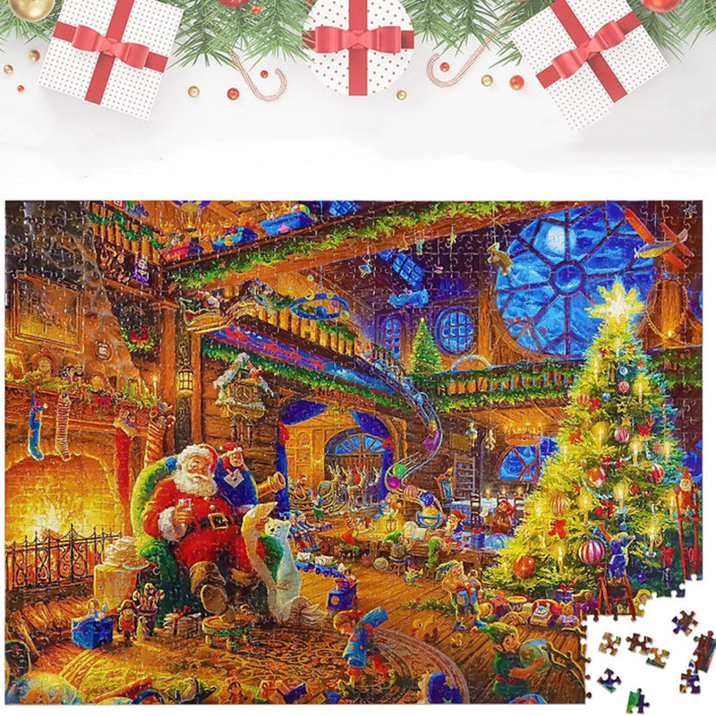 Advent Calendar Jigsaw Puzzle 1008 Pieces Building a Santa Workshop Scene