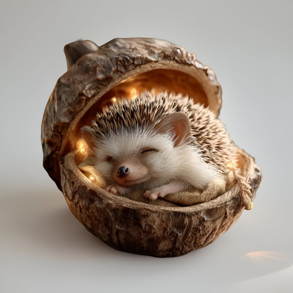 Christmas Ornaments Forest Animals in Acorn Shells for Tree and Shelf