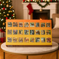 Advent Calendar with 24 Tree Decorations in Durable Plastic and Storage Box