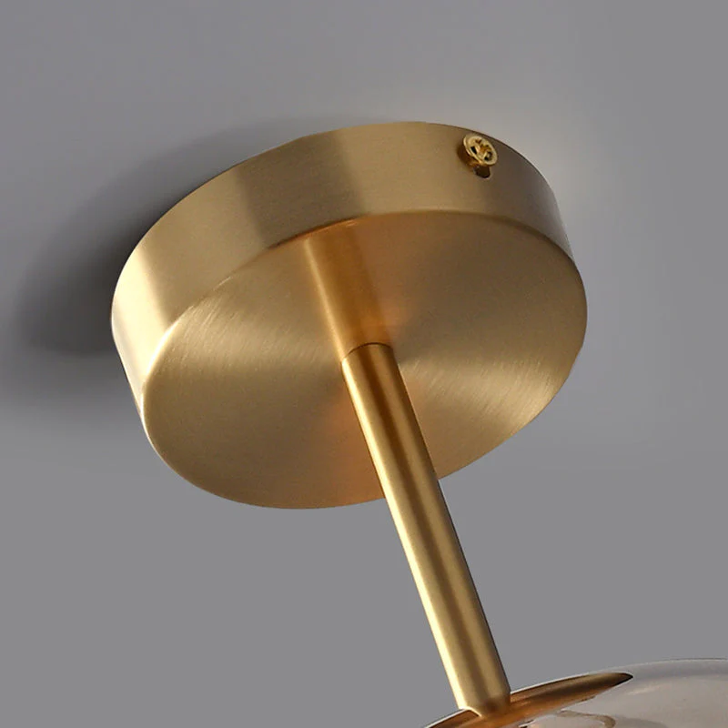 Flush Mount Ceiling Light Glass Shade Bedroom Ceiling Lights with E27 and E26 Fitting