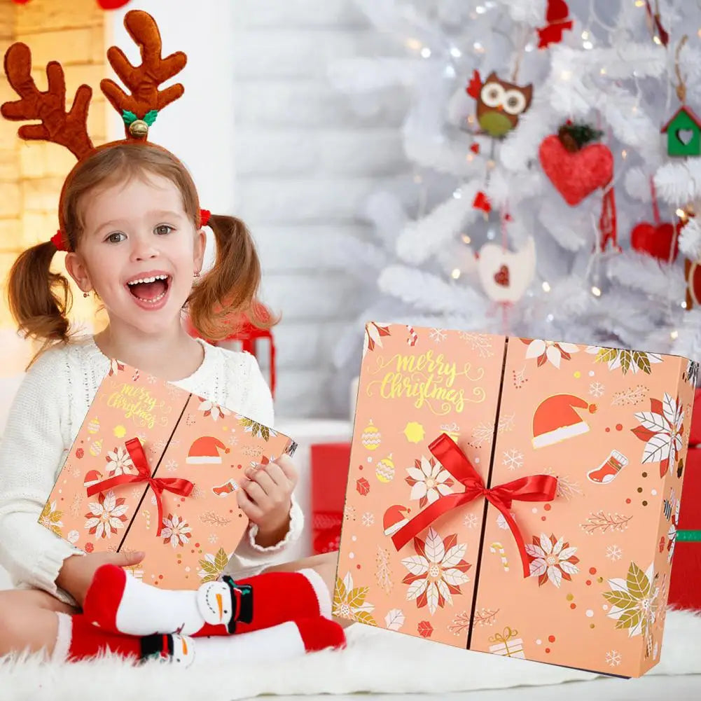 Advent Calendar DIY with 24 Empty Boxes to Fill in Gold Green or Blue