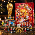 Advent Calendar Football with 24 Numbered Doors Ready to Hang for Young Fans