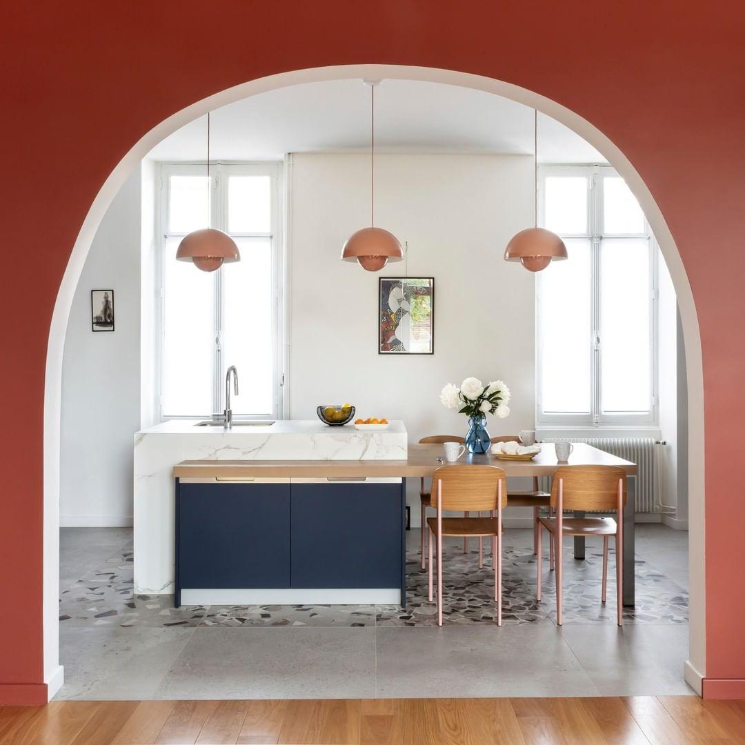 Pendant Light Fixture Geometric Aluminium Kitchen Pendant Light with Adjustable Wire