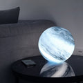 Glass Moon Table Lamp Modern Bedside Table Lamps with 16 Colors and Remote Control