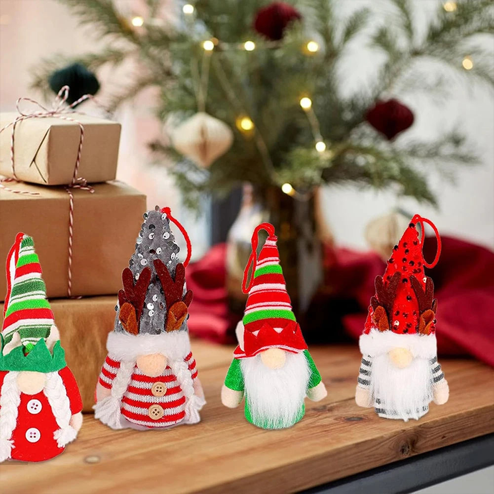 Christmas Decorations Gnome Dolls Plush Set of 24 for Advent or Display