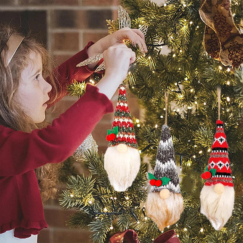 Christmas Decorations Gnome Dolls Plush Set of 24 for Advent or Display
