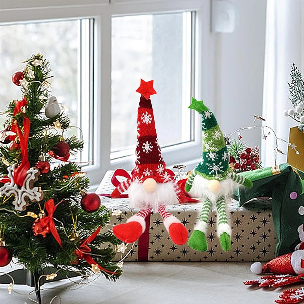Christmas Decorations Gnome Dolls Plush Set of 24 for Advent or Display