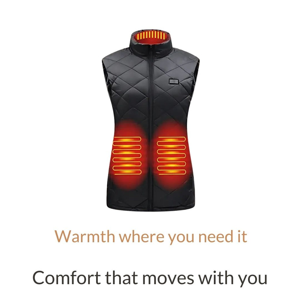 Heated Vest Gilet for Women with Nine Zones and Three Warmth Levels