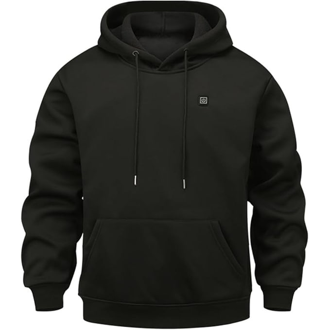 Heated Jacket Hoodie USB with Zoned Warmth and Secure Power Bank Pocket