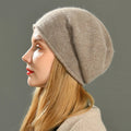 Beanie Hat Cashmere Wool Non Itchy with Snug Fit in Four Neutral Shades