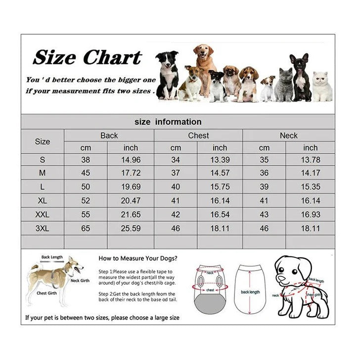 Coat Winter Jacket for Dogs Waterproof with Velcro Fit and Leash Opening