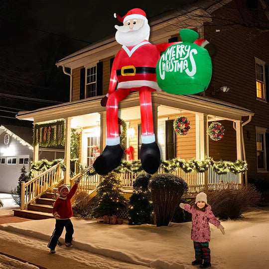Christmas Decorations Inflatable Santa 8 Foot with Built In LED Lighting