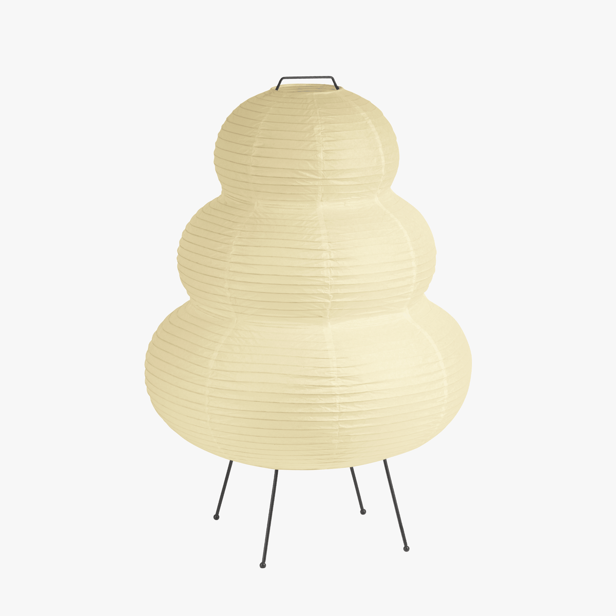 Paper Floor Lamp Handcrafted Rice Paper Modern Floor Lamp with Metal Frame 60 cm Tall